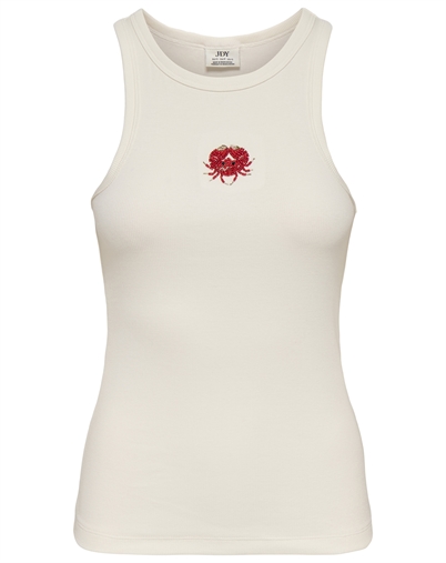 JDY - JDYTulle Life Pearl Tank Top - Cloud Dancer